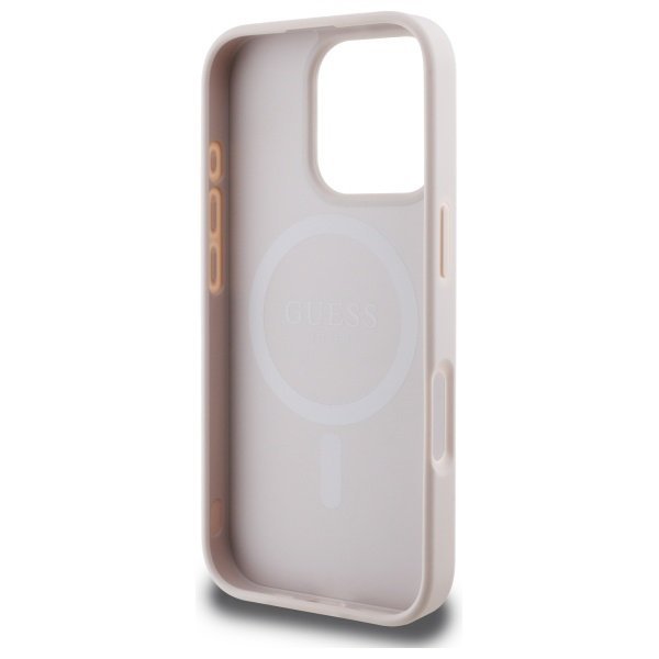 Guess GUHMP16XG4GFRP iPhone 16 Pro Max 6.9&quot; różowy/pink hardcase 4G Ring Classic Logo MagSafe