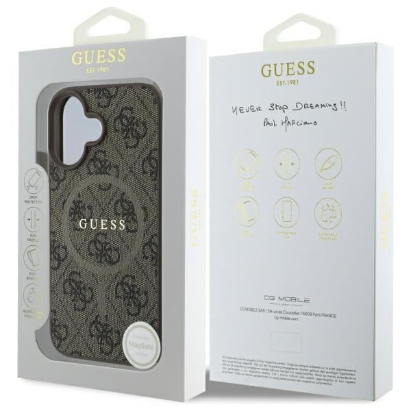 Guess GUHMP16SG4GFRW iPhone 166.1&quot; brązowy/brown hardcase 4G Ring Classic Logo MagSafe