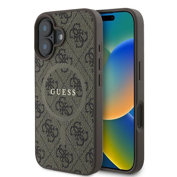 Guess GUHMP16MG4GFRW iPhone 16 Plus6.7&quot; brązowy/brown hardcase 4G Ring Classic Logo MagSafe