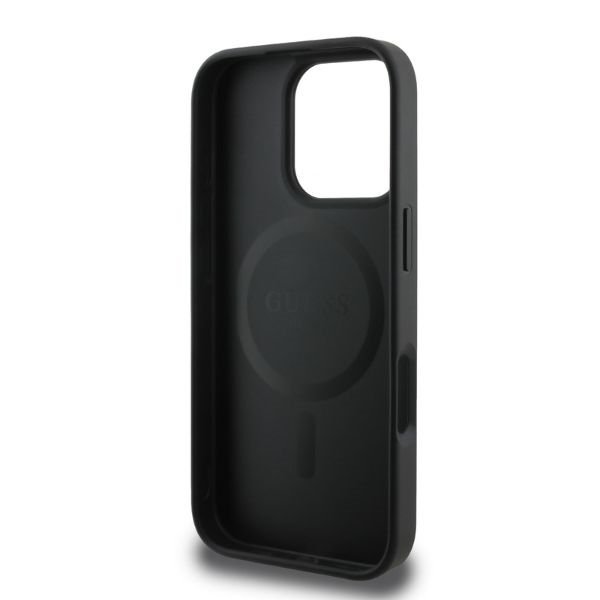 Guess GUHMP16LP4RPSK iPhone 16 Pro 6.3&quot; czarny/black hardcase 4G Printed Stripes MagSafe