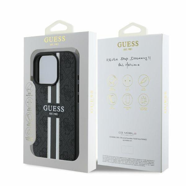 Guess GUHMP16XP4RPSK iPhone 16 Pro Max6.9&quot; czarny/black hardcase 4G Printed Stripes MagSafe