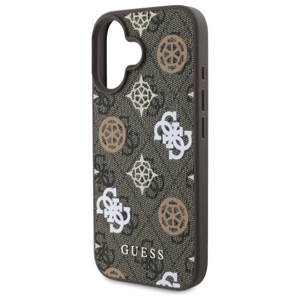 Guess GUHMP16SP4RPSW iPhone 16 6.1&quot; brązowy/brown hardcase 4G Printed Stripes MagSafe