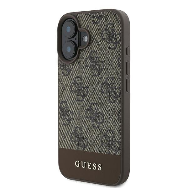 Guess GUHCP16MG4GLBR iPhone 16 Plus 6.7&quot;brązowy/brown hardcase 4G Bottom Stripe
