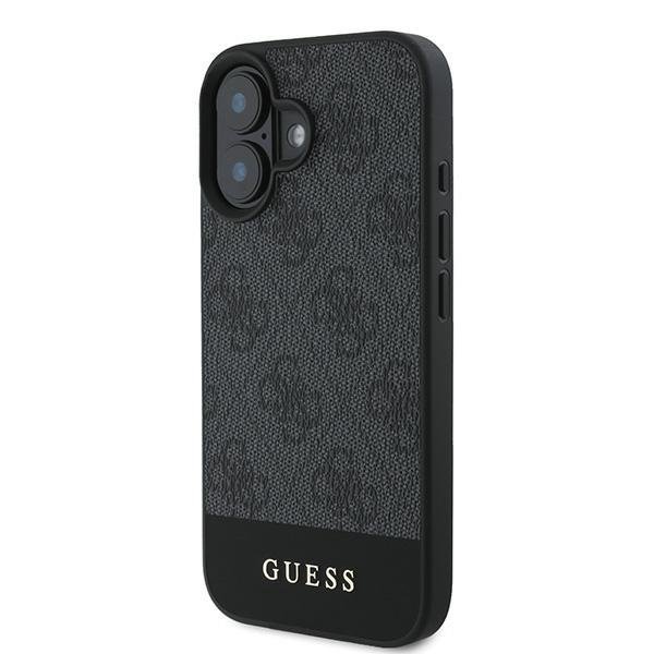 Guess GUHCP16SG4GLGR iPhone 16 6.1&quot;szary/grey hardcase 4G Bottom Stripe