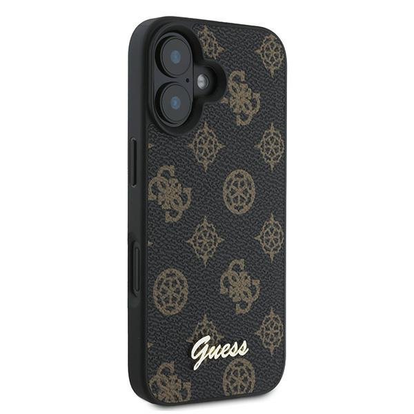 Guess GUHMP16MPGPYSK iPhone 16 Plus 6.7&quot; czarny/black hardcase PU Peony Script MagSafe