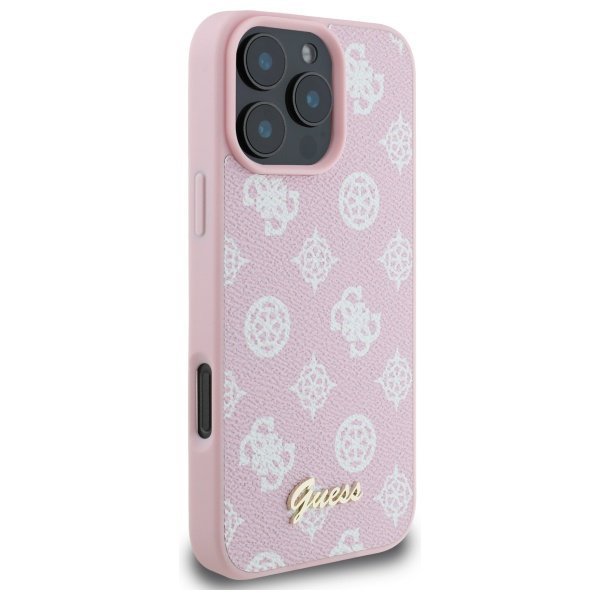 Guess GUHMP16XPGPYSP iPhone 16 Pro Max 6.9&quot; różowy/pink hardcase Peony Script MagSafe
