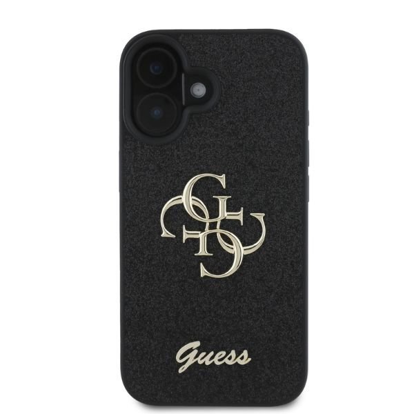 Guess GUHCP16SHG4SGK iPhone 16 6.1&quot; czarny/black hardcase Fixed Glitter Big 4G