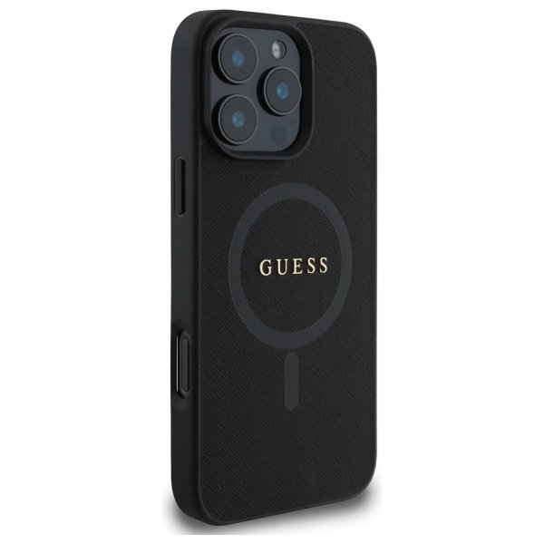 Guess GUHMP16XPSAHMCK iPhone 16 Pro Max 6.9&quot; czarny/black hardcase Saffiano Classic Logo MagSafe