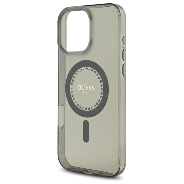 Guess GUHMP16XPFTDTEK iPhone 16 Pro Max 6.9&quot; czarny/black hardcase IML Rhinestones MagSafe