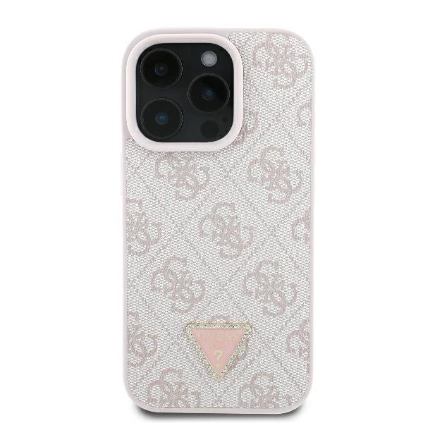 Guess GUHCP16LP4TDPP iPhone 16 Pro6.3&quot; różowy/pink hardcase Leather 4G Triangle Strass