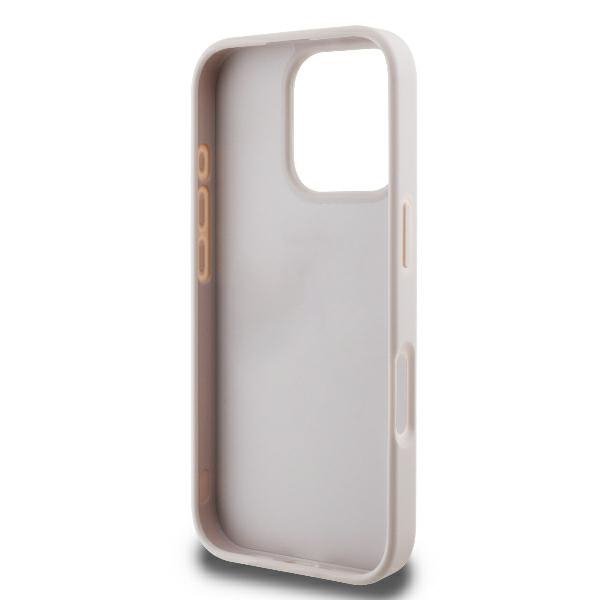Guess GUHCP16XP4TDPP iPhone 16 Pro Max6.9&quot; różowy/pink hardcase Leather 4G Triangle Strass
