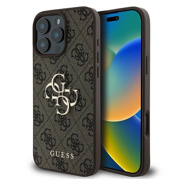 Guess GUHCP16L4GMGBR iPhone 16 Pro 6.3&quot; brązowy/brown hardcase 4G Big Logo