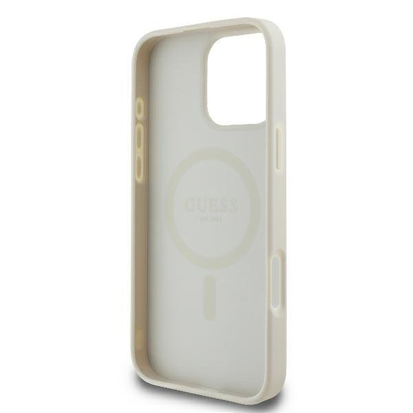 Guess GUHMP16XPGPYSH iPhone 16 Pro Max6.9&quot; biały/white hardcase Peony Script Logo MagSafe