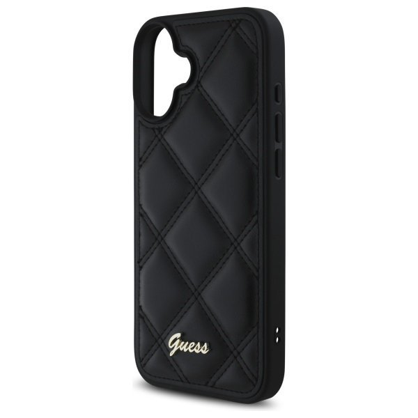 Guess GUHCP16MPSQSQSK iPhone 16 Plus 6.7&quot; czarny/black hardcase Quilted Metal Logo