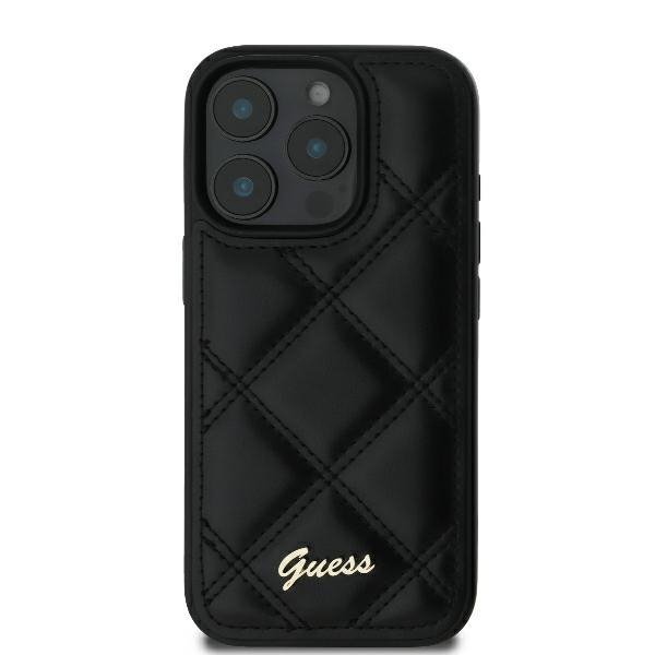 Guess GUHCP16XPSQSQSK iPhone 16 Pro Max6.9&quot; czarny/black hardcase Quilted Metal Logo