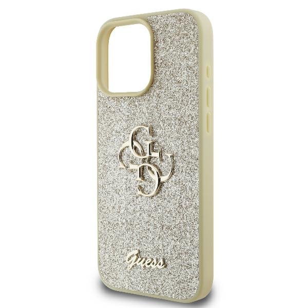 Guess GUHCP16LHG4SGD iPhone 16 Pro6.3&quot; złoty/gold hardcase Fixed Glitter Big 4G