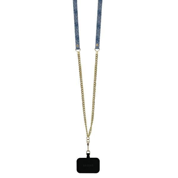 Guess GUHCP16XP4TDSCPB iPhone 16 Pro Max6.9&quot; niebieski/blue hardcase Leather Metal Logo Strass Crossbody