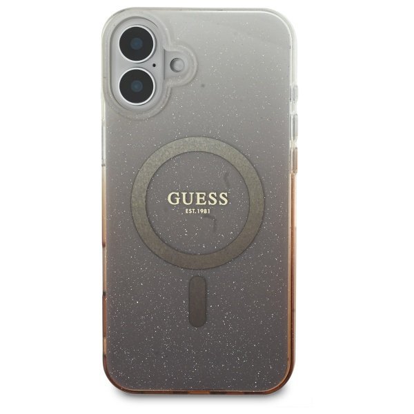 Guess GUHMP16MHGRCELW iPhone 16 Plus6.7&quot; brązowy/brown hardcase IML Glitter Gradient MagSafe