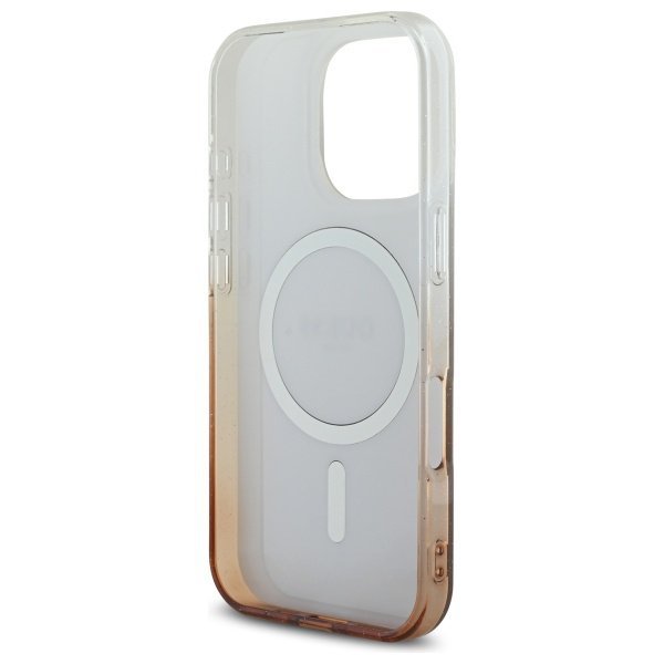 Guess GUHMP16LHGRCELW iPhone 16 Pro 6.3&quot; brązowy/brown hardcase IML Glitter Gradient MagSafe
