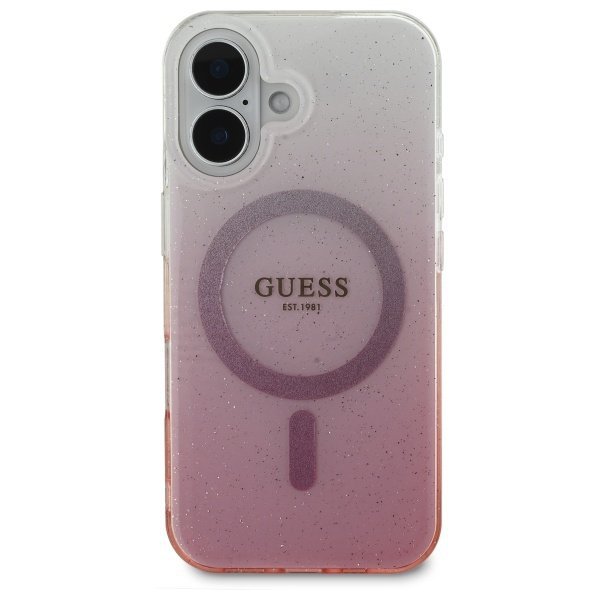 Guess GUHMP16MHGRCELP iPhone 16 Plus6.7&quot; różowy/pink hardcase IML Glitter Gradient MagSafe