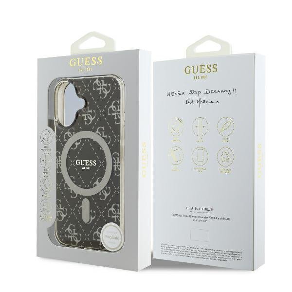 Guess GUHMP16SH4DTEW iPhone 166.1&quot; brązowy/brown hardcase IML 4G Background MagSafe