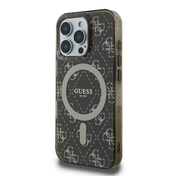 Guess GUHMP16LH4DTEW iPhone 16 Pro 6.3&quot; brązowy/brown hardcase IML 4G Background MagSafe