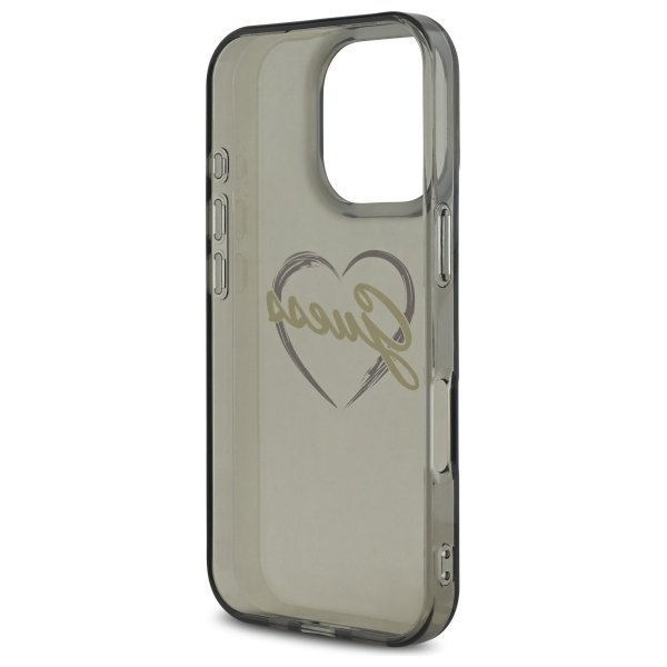 Guess GUHCP16LHCHGSPK iPhone 16 Pro 6.3&quot; czarny/black hardcase IML Heart