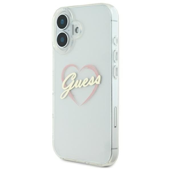 Guess GUHCP16SHCHGSPT iPhone 16 6.1&quot; przeźroczysty/transparent hardcase IML Heart