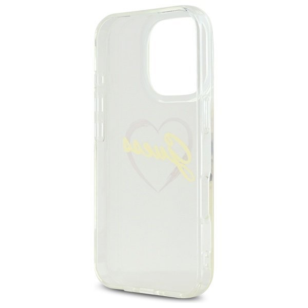 Guess GUHCP16LHCHGSPT iPhone 16 Pro 6.3&quot; przeźroczysty/transparent hardcase IML Heart
