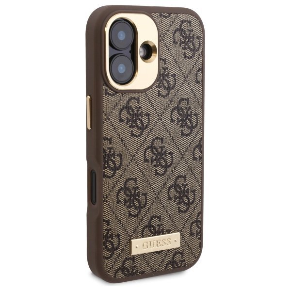 Guess GUHMP16MU4GPRW iPhone 16 Plus 6.7&quot; brązowy/brown hardcase 4G Logo Plate MagSafe