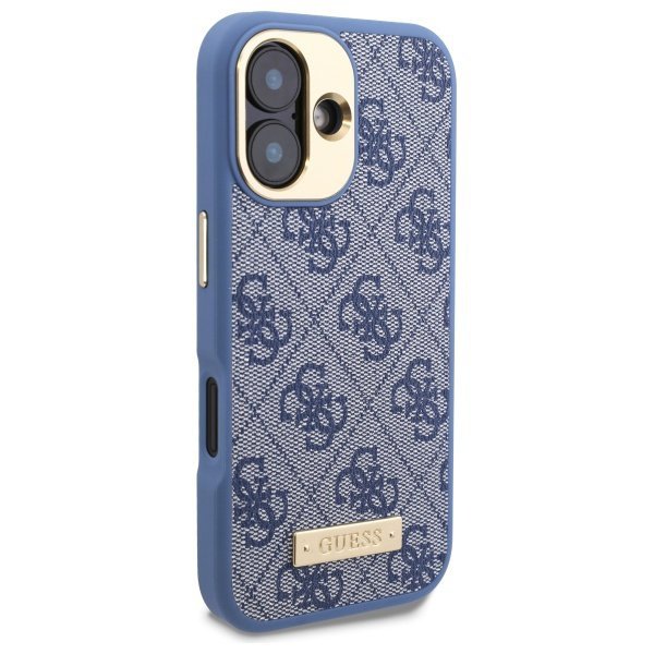 Guess GUHMP16MU4GPRB iPhone 16 Plus6.7&quot; niebieski/blue hardcase 4G Logo Plate MagSafe