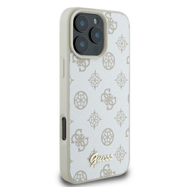 Guess GUHMP16LPGPYSH iPhone 16 Pro6.3&quot; biały/white hardcase Peony Script Logo MagSafe