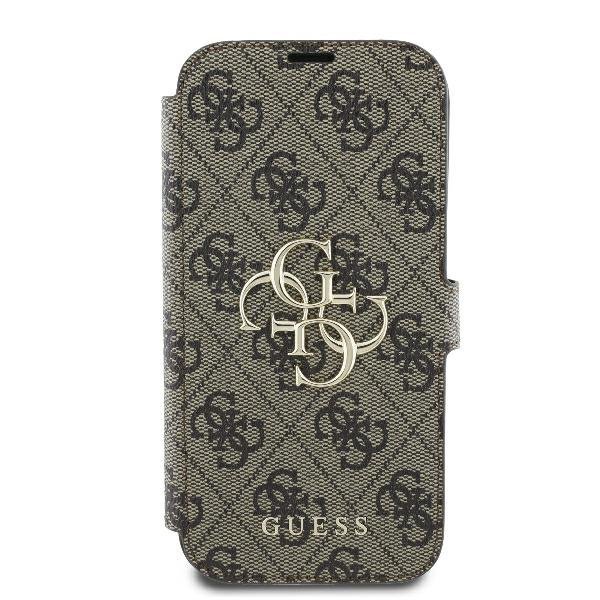 Guess GUBKP16X4GMGBR iPhone 16 Pro Max 6.9&quot; brązowy/brown book 4G Metal Logo
