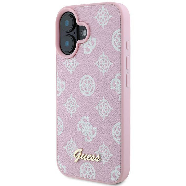 Guess GUHMP16MPGPYSP iPhone 16 Plus6.7&quot; różowy/pink hardcase Peony Script Logo MagSafe