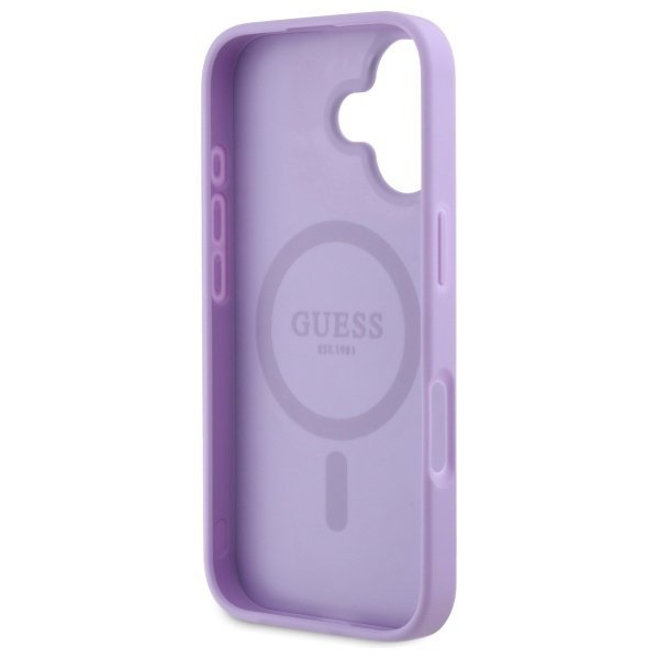 Guess GUHMP16SPSAHMCU iPhone 16 6.1&quot;     fioletowy/purple hardcase Saffiano MagSafe