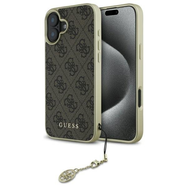 Guess GUHCP16MGF4GBR iPhone 16 Plus 6.7&quot; brązowy/brown hardcase 4G Charms Collection
