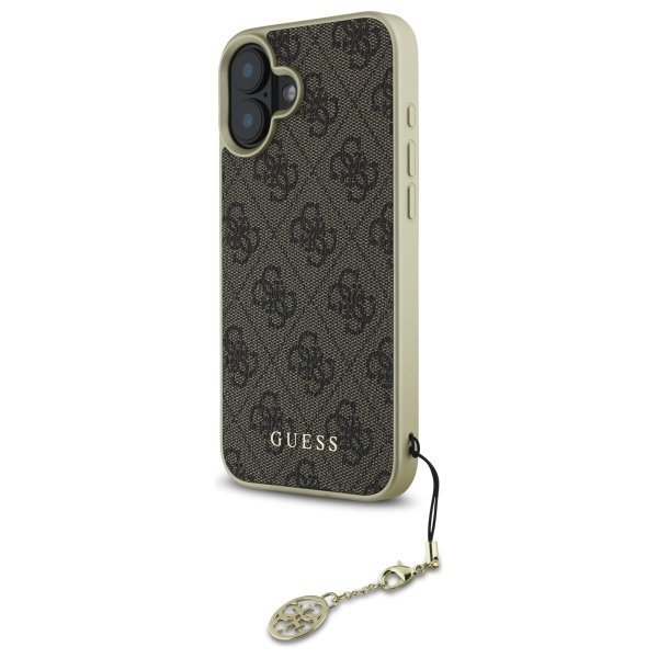 Guess GUHCP16MGF4GBR iPhone 16 Plus 6.7&quot; brązowy/brown hardcase 4G Charms Collection
