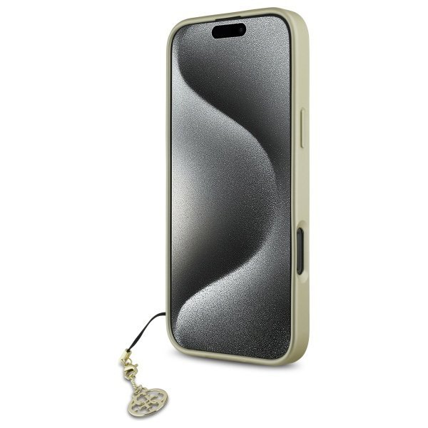 Guess GUHCP16LGF4GBR iPhone 16 Pro 6.3&quot;  brązowy/brown hardcase 4G Charms Collection