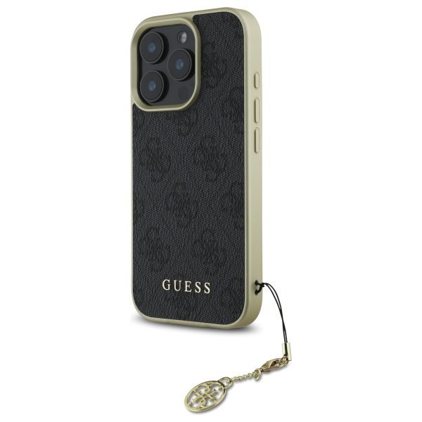Guess GUHCP16LGF4GGR iPhone 16 Pro 6.3&quot;  czarny/black hardcase 4G Charms Collection