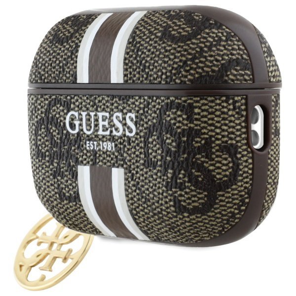Guess GUAP2P4RPSW AirPods Pro 2          (2022/2023) cover brązowy/brown 4G Printed Stripes Charm