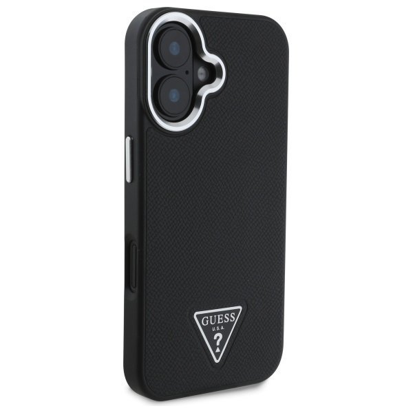 Guess GUHMP16MPGTSPSK iPhone 16 Plus     6.7&quot; czarny/black hardcase Grained Triangle MagSafe