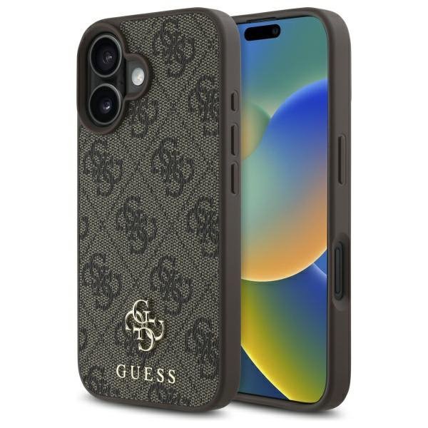 Guess GUHMP16SP4SM4MW iPhone 16 6.1&quot;     brązowy/brown hardcase 4G Small Classic MagSafe