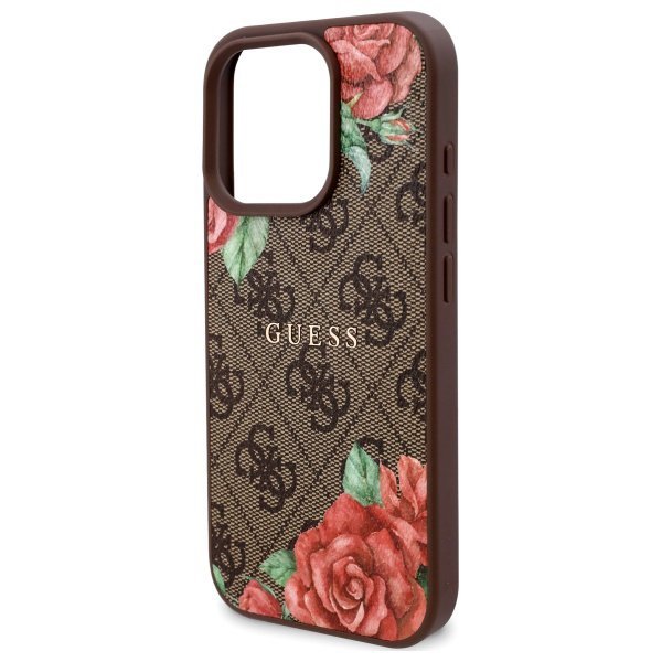Guess GUHMP16XP4ROPEMCW iPhone 16 Pro    Max 6.9&quot; brązowy/brown hardcase 4G Flowers Print MagSafe