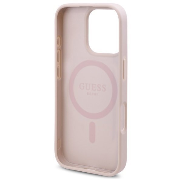 Guess GUHMP16XP4ROPEMCP iPhone 16 Pro    Max 6.9&quot; różowy/pink hardcase 4G Flowers Print MagSafe