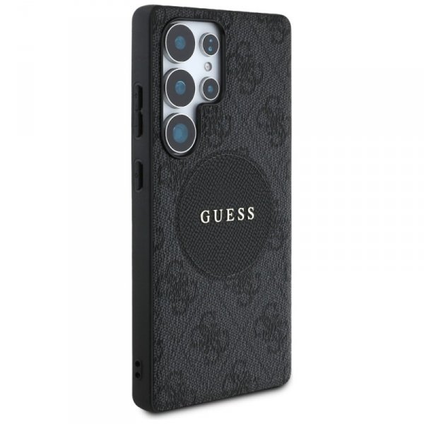 Etui Guess 4G Round Patch Classic Logo   MagSafe do Samsung Galaxy S25 Ultra czarny