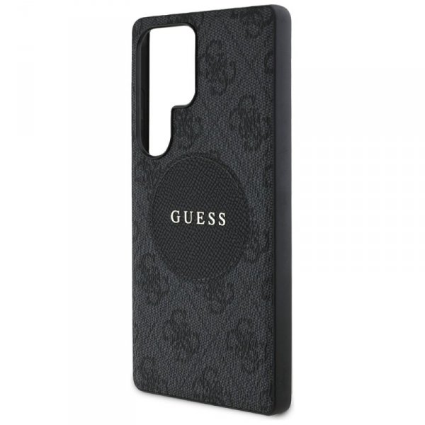 Etui Guess 4G Round Patch Classic Logo   MagSafe do Samsung Galaxy S25 Ultra czarny