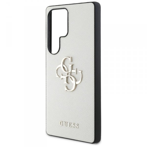 Etui Guess Grained Big 4G Logo Small     Classic Logo do Samsung Galaxy S25 Ultra beżowy