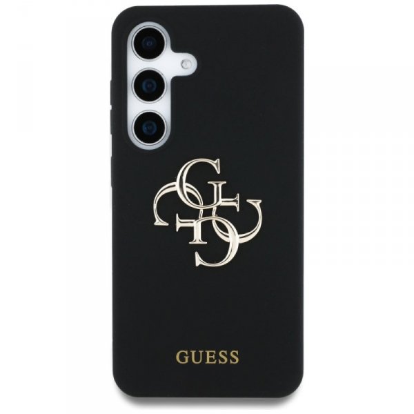 Etui Guess Silicone Big 4G Logo Bottom   Script Samsung Galaxy S25 czarny