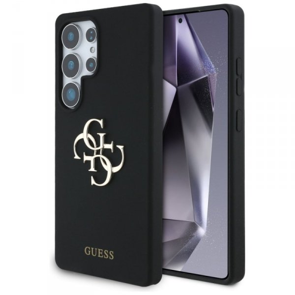 Etui Guess Silicone Big 4G Logo Bottom   Script Samsung Galaxy S25 Ultra czarny