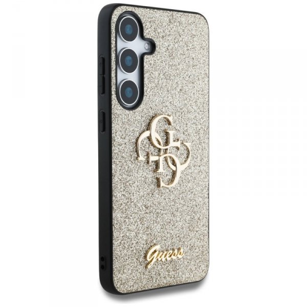 Etui Guess Fixed Glitter Big 4G Metal    Logo do Samsung Galaxy S25+ złoty